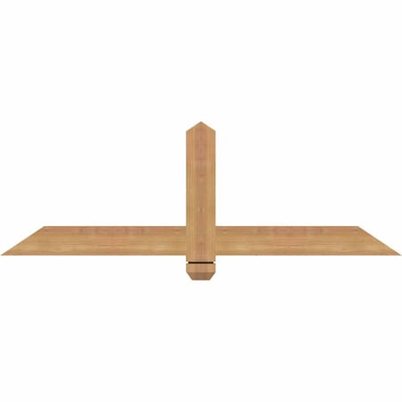 Ekena Millwork Eugene Smooth Timber Gable Bracket, Western Red Cedar, 48"W x 16"H x 1 1/2"D x 3 1/2"F, 8/12 Pitch GBW048X16X0204EUG00SWR
